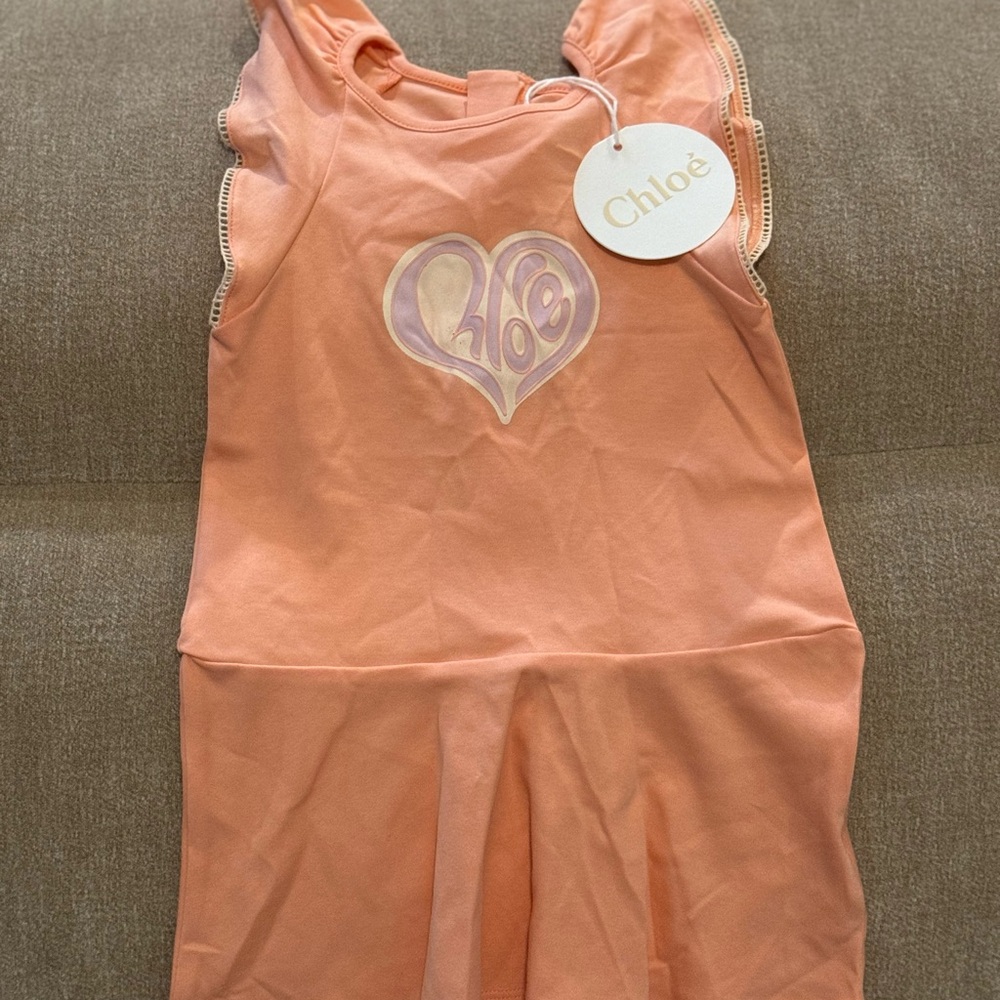 Chloe Kids Casual Dress in Peach
